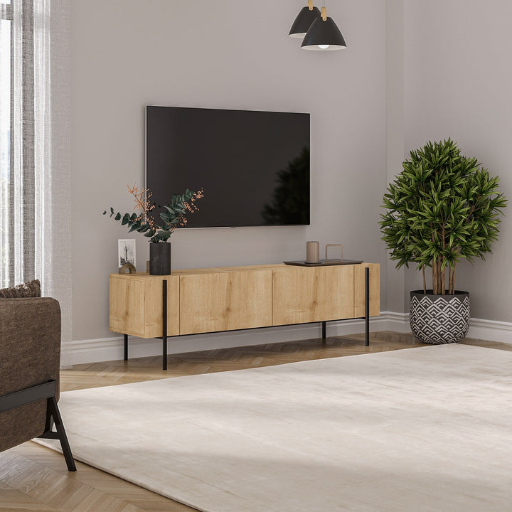 TV szekrény Herman - Sapphire Oak-VASBÚTOR