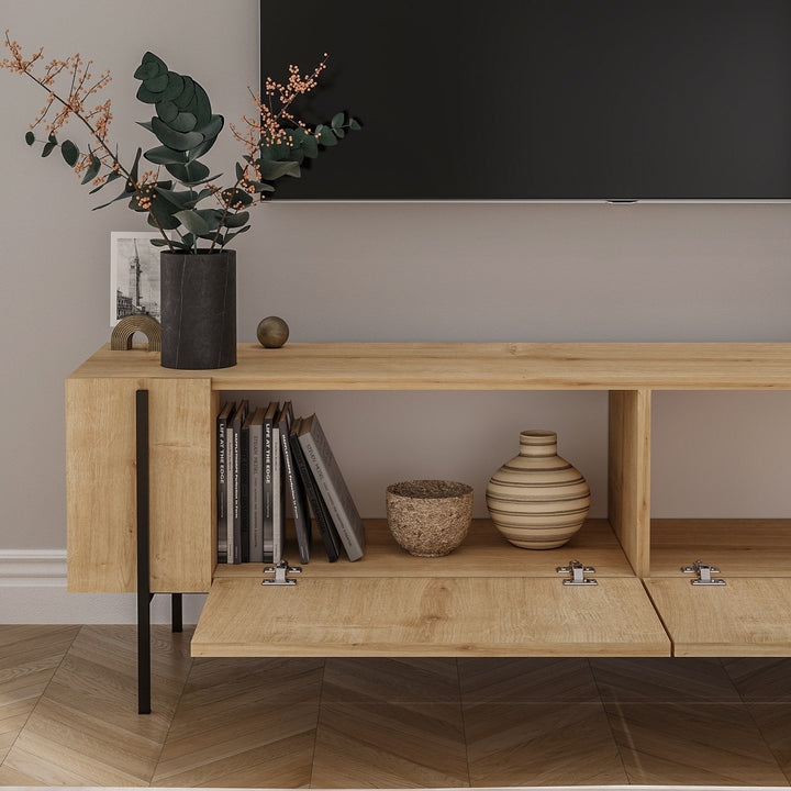 TV szekrény Herman - Sapphire Oak-VASBÚTOR