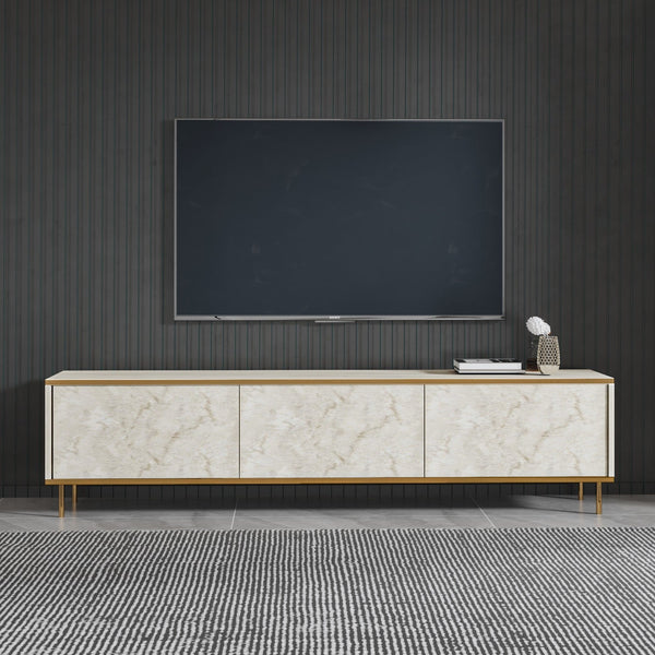 TV szekrény Imaj - Travertine, Gold-VASBÚTOR