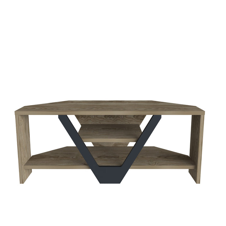 TV szekrény Karin - Walnut, Black-VASBÚTOR