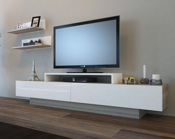 TV szekrény Lusi - Cordoba, White-VASBÚTOR