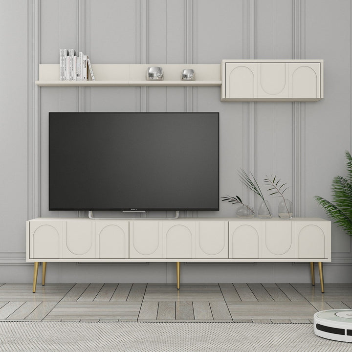 TV szekrény Lyon 2 - Krém, Arany-VASBÚTOR