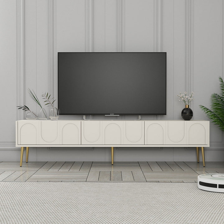 TV szekrény Lyon 43 - Krém, Arany-VASBÚTOR