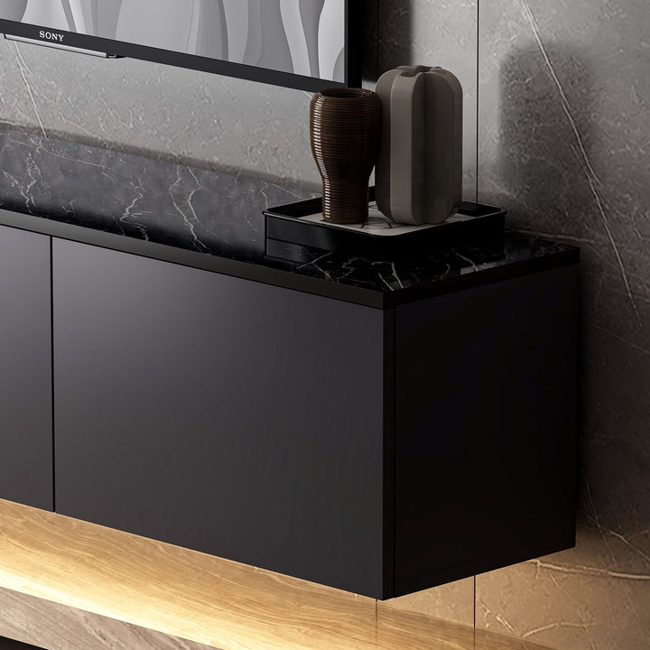 TV szekrény Neon Illuminated - Anthracite-VASBÚTOR