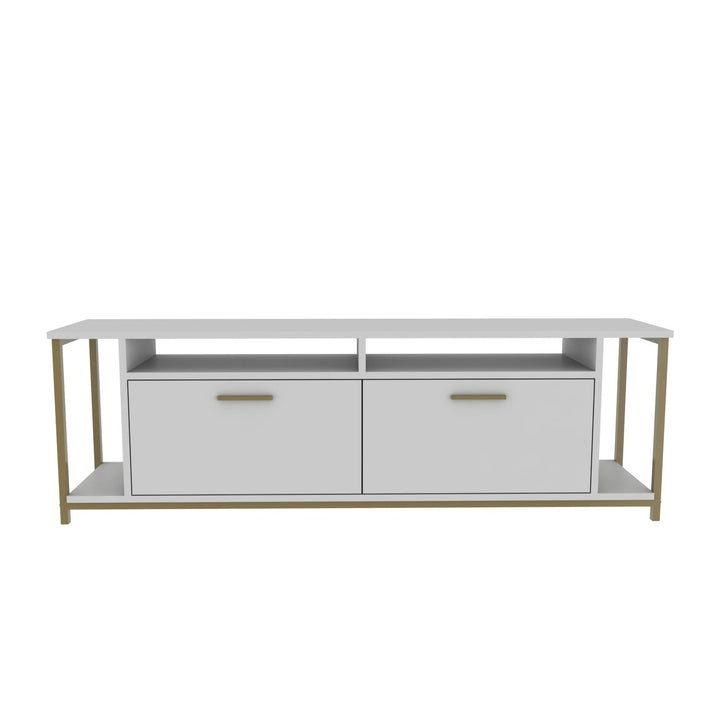 TV szekrény Omar - White, Gold-VASBÚTOR