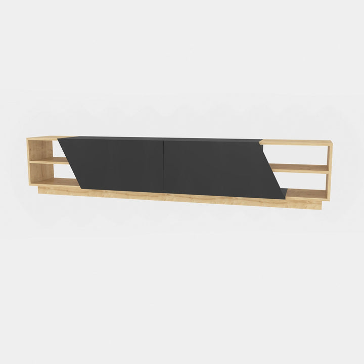 TV szekrény Rhodes - Oak, Anthracite-VASBÚTOR