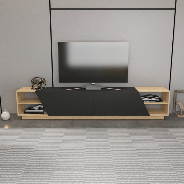 TV szekrény Rhodes - Oak, Anthracite-VASBÚTOR