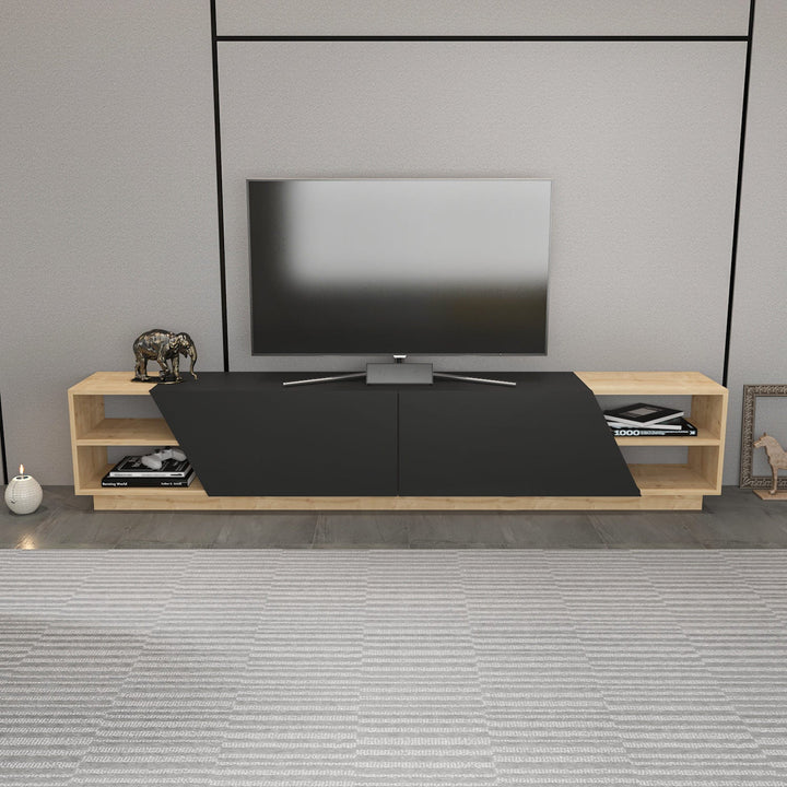 TV szekrény Rhodes - Oak, Anthracite-VASBÚTOR