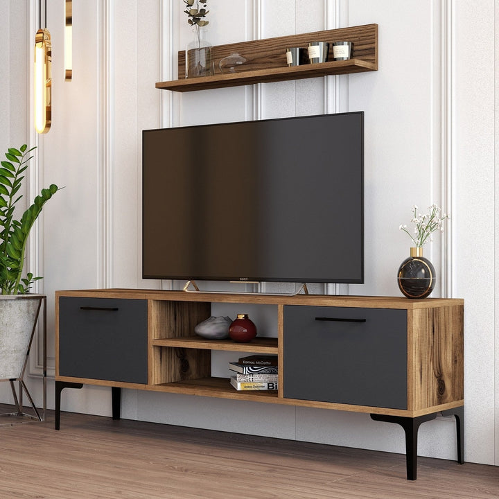 TV szekrény Riga - Anthracite-VASBÚTOR