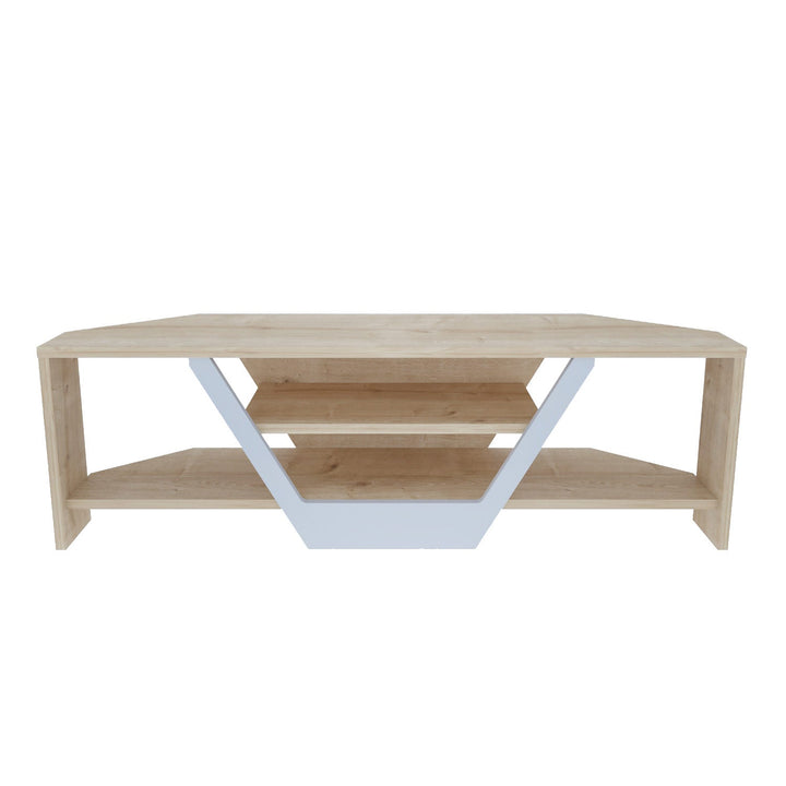 TV szekrény Sares - Oak, White-VASBÚTOR