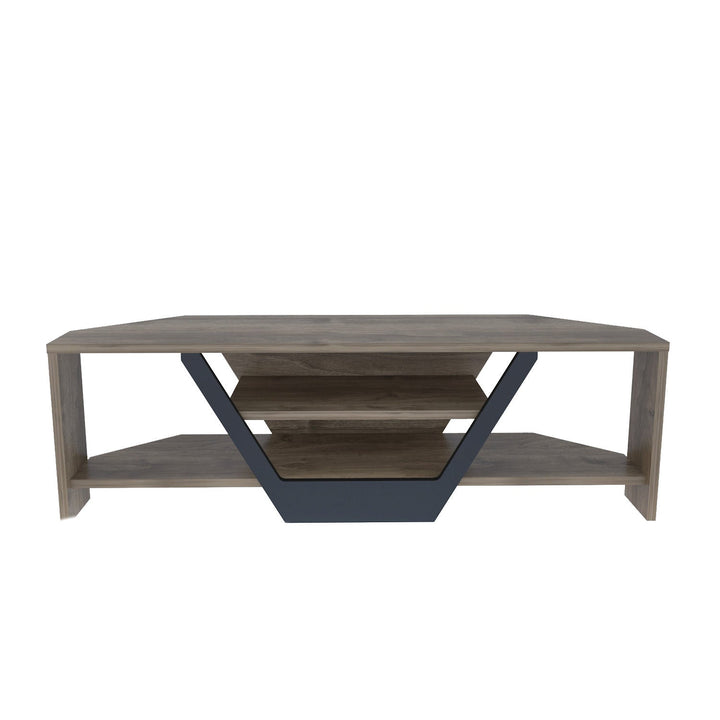 TV szekrény Sares - Walnut, Black-VASBÚTOR