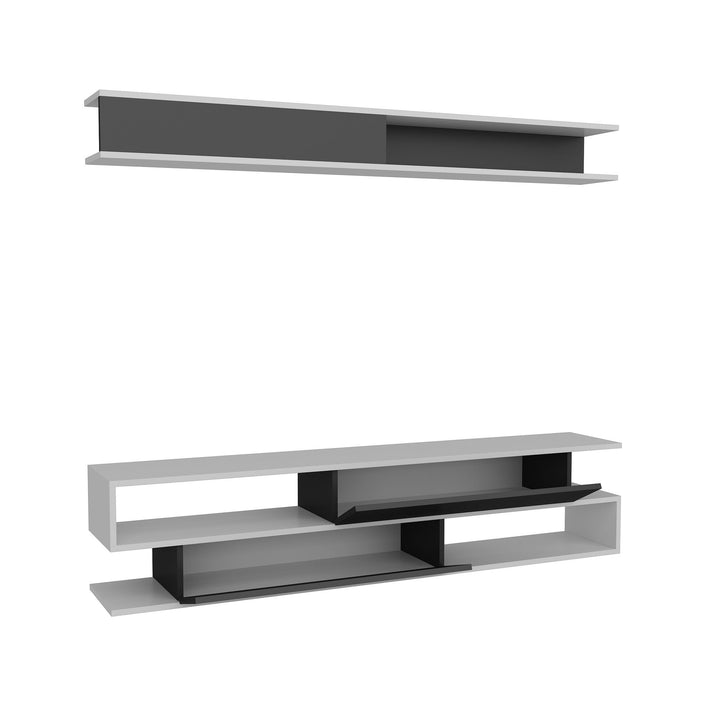 TV szekrény Sims - Black, White-VASBÚTOR
