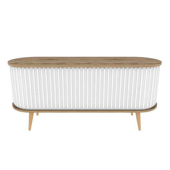 TV szekrény Stor - Oud Oak, White-VASBÚTOR