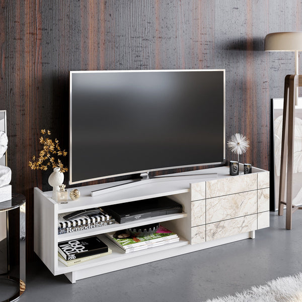 TV szekrény Valantina - White-VASBÚTOR