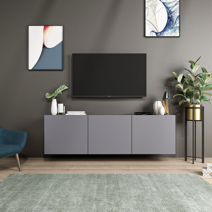 TV szekrény White - Anthracite-VASBÚTOR