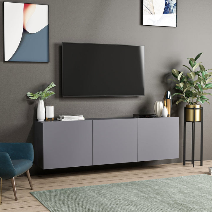 TV szekrény White - Anthracite-VASBÚTOR