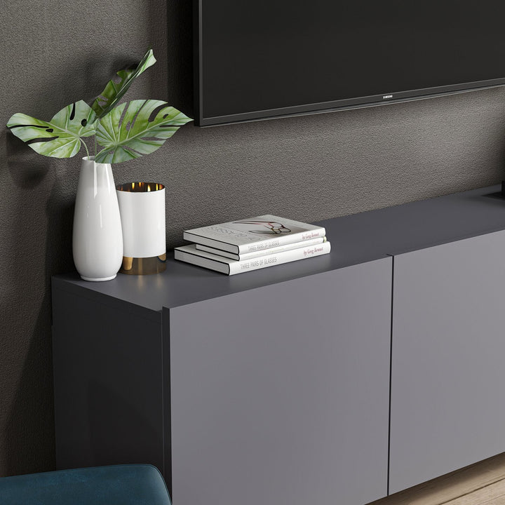 TV szekrény White - Anthracite-VASBÚTOR
