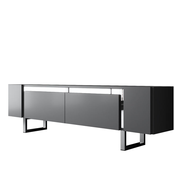TV szekrény Yildiz - Anthracite, Silver-VASBÚTOR