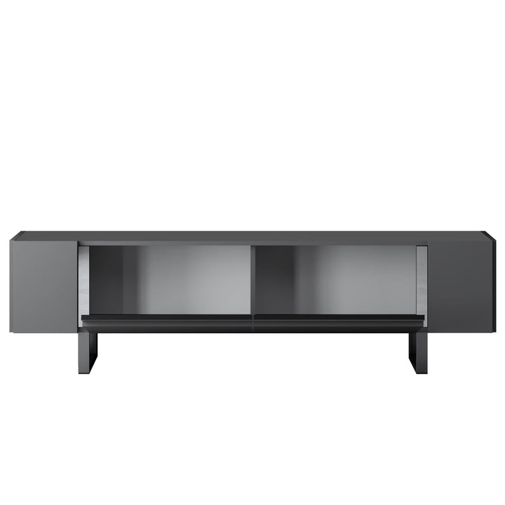 TV szekrény Yildiz - Anthracite, Silver-VASBÚTOR