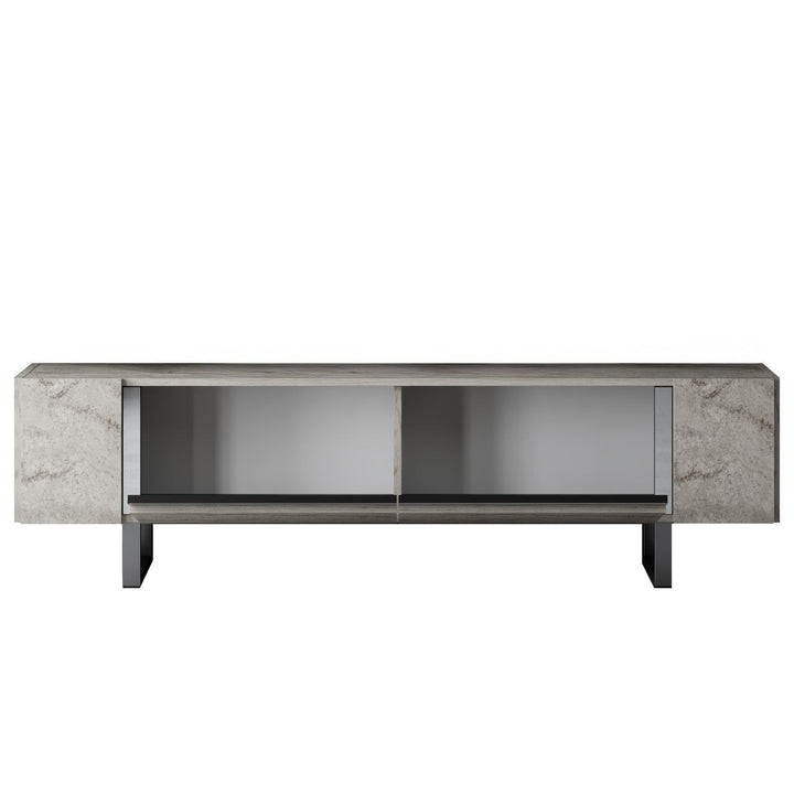 TV szekrény Yildiz - Travertine, Silver-VASBÚTOR