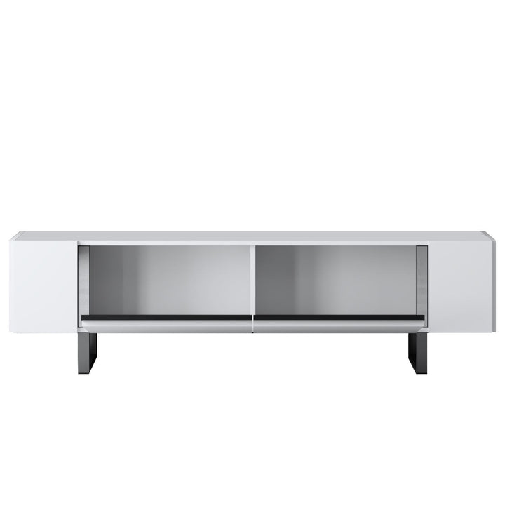 TV szekrény Yildiz - White, Silver-VASBÚTOR