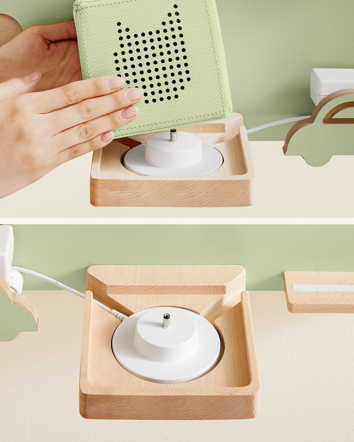 Toniebox polc, fali polc 35 figurának, gyermek polc, zöld-VASBÚTOR