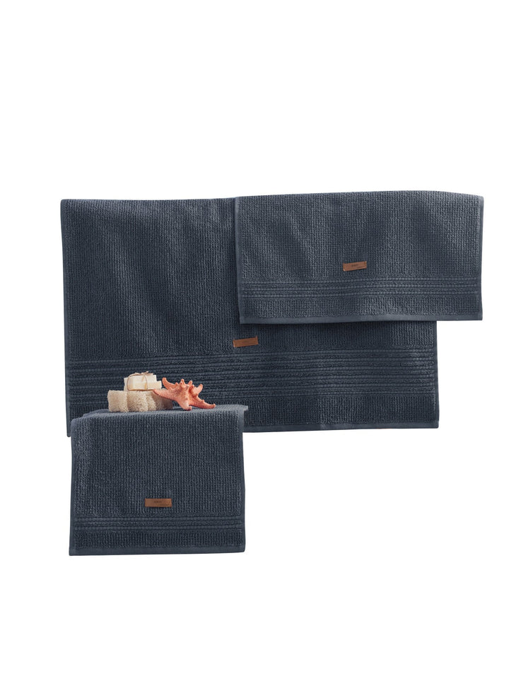 Törölköző Szett (3 db) Wellness - Antracit-VASBÚTOR
