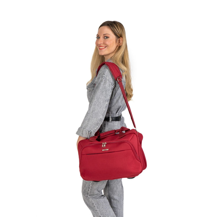 Wizzair kézipoggyász kabintáska 40x30x20 cm , Bontour AIR Utazótáska, Piros-VASBÚTOR