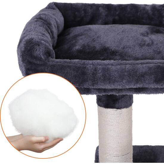 XXL Macska lakás 168 cm, Füstös szürke-VASBÚTOR
