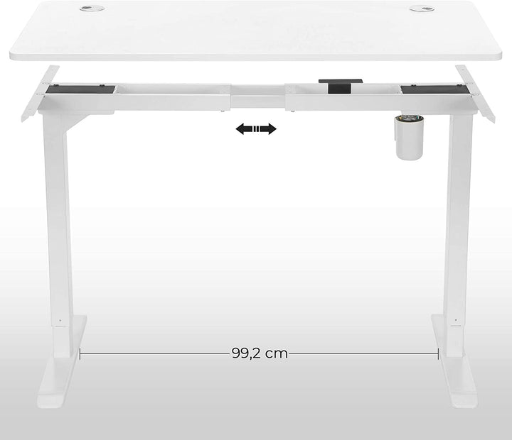 asztallap elektromos állóasztalhoz, 120 x 60 x 1.8 cm, fehér színben-VASBÚTOR