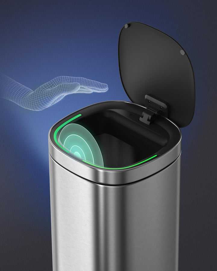 Automatikus konyhai kuka, szemetes mozgásérzékelővel 50 L, ezüst/fekete-VASBÚTOR