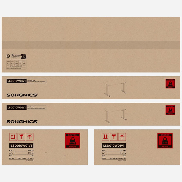 elektromos íróasztal, állítható magasságú, 120 x 60 cm, fehér-VASBÚTOR