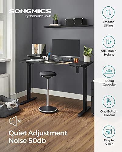 elektromosan állítható magasságú íróasztal, 70 x 140 x (73-114) cm, fekete-VASBÚTOR