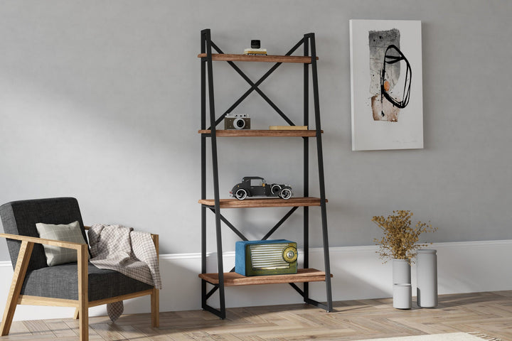 könyvespolc Alaro - Walnut-VASBÚTOR