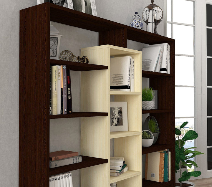könyvespolc Ample - Birch, Wenge-VASBÚTOR