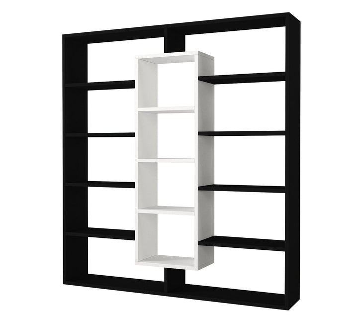 könyvespolc Ample - Black, White-VASBÚTOR