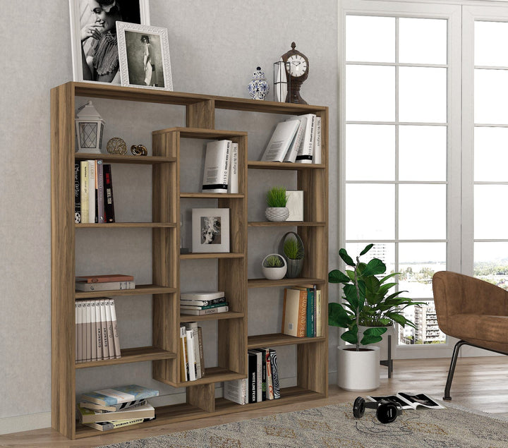 könyvespolc Ample - Walnut-VASBÚTOR