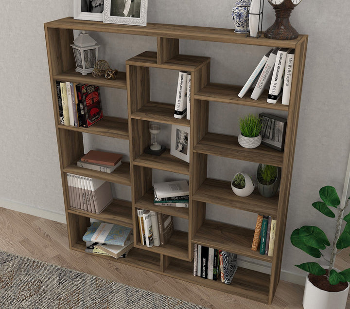 könyvespolc Ample - Walnut-VASBÚTOR