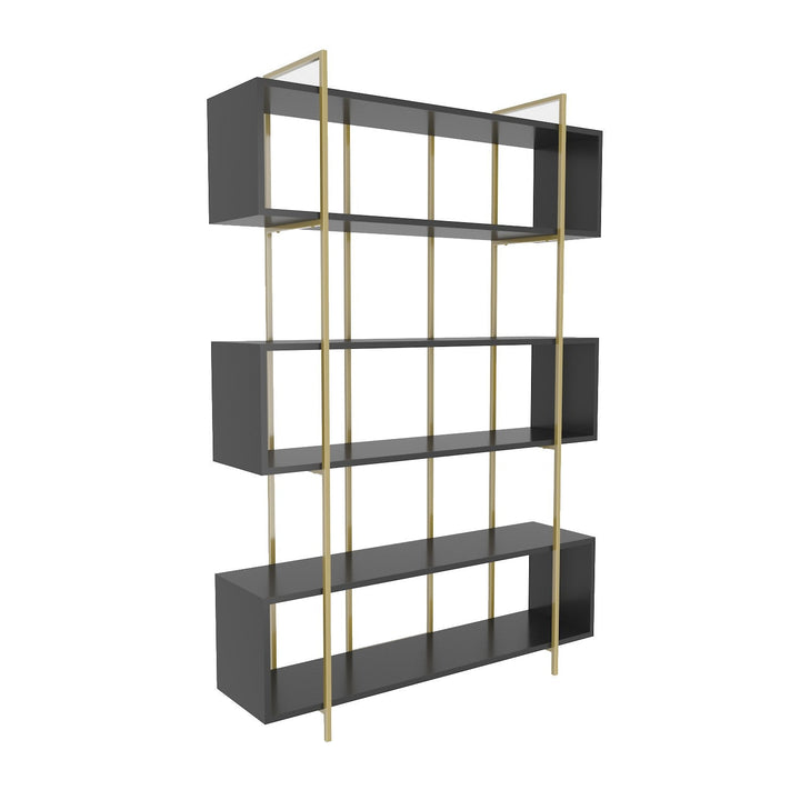 könyvespolc Bruti - Anthracite, Gold-VASBÚTOR