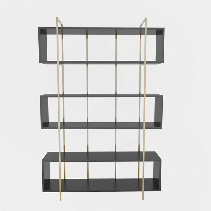 könyvespolc Bruti - Anthracite, Gold-VASBÚTOR