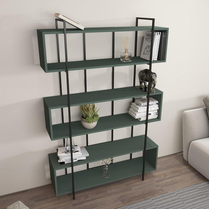 könyvespolc Bruti - Green, Black-VASBÚTOR