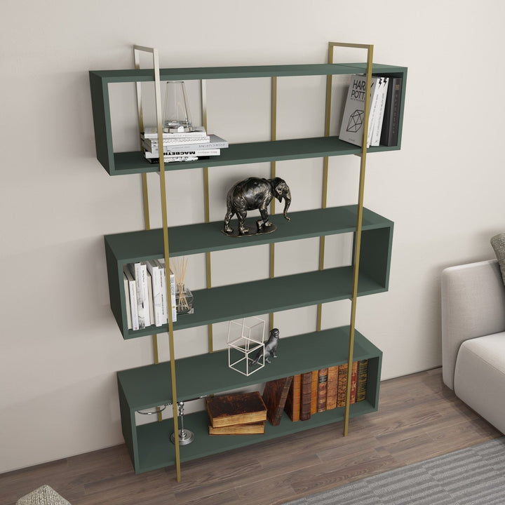 könyvespolc Bruti - Green, Gold-VASBÚTOR