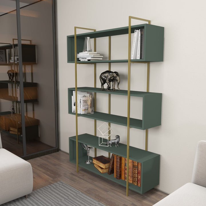 könyvespolc Bruti - Green, Gold-VASBÚTOR