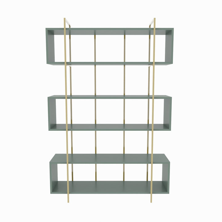 könyvespolc Bruti - Green, Gold-VASBÚTOR