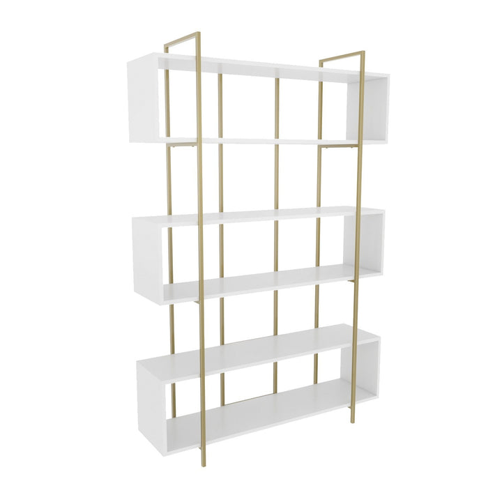 könyvespolc Bruti - White, Gold-VASBÚTOR