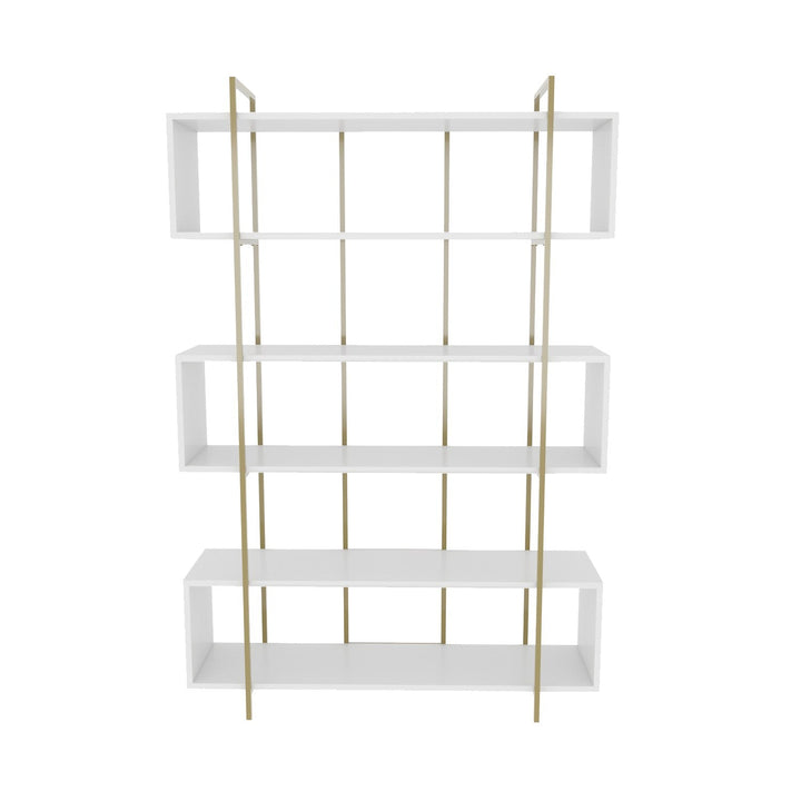 könyvespolc Bruti - White, Gold-VASBÚTOR