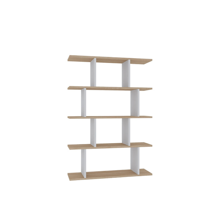 könyvespolc Harmon - White, Oak-VASBÚTOR