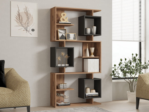 könyvespolc Icardi - Atlantic Pine, Anthracite-VASBÚTOR