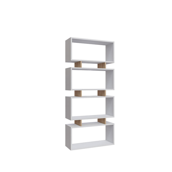 könyvespolc Langdon - White, Oak-VASBÚTOR