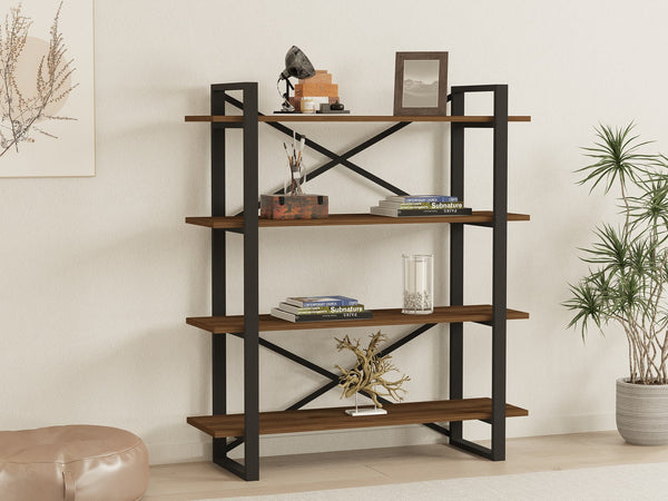 könyvespolc Makro - Walnut-VASBÚTOR